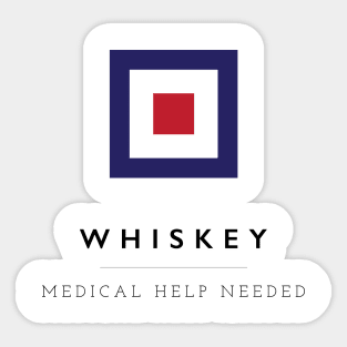 Whiskey: ICS Flag Semaphore Sticker